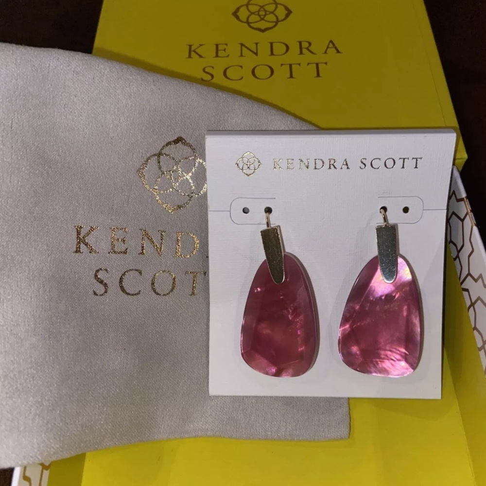 Kendra Scott Marty Gold Tone Earrings- Azalea
